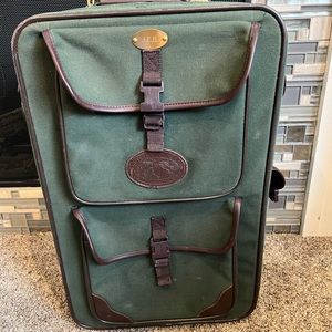 Orvis Canvas and Leather Suitcase